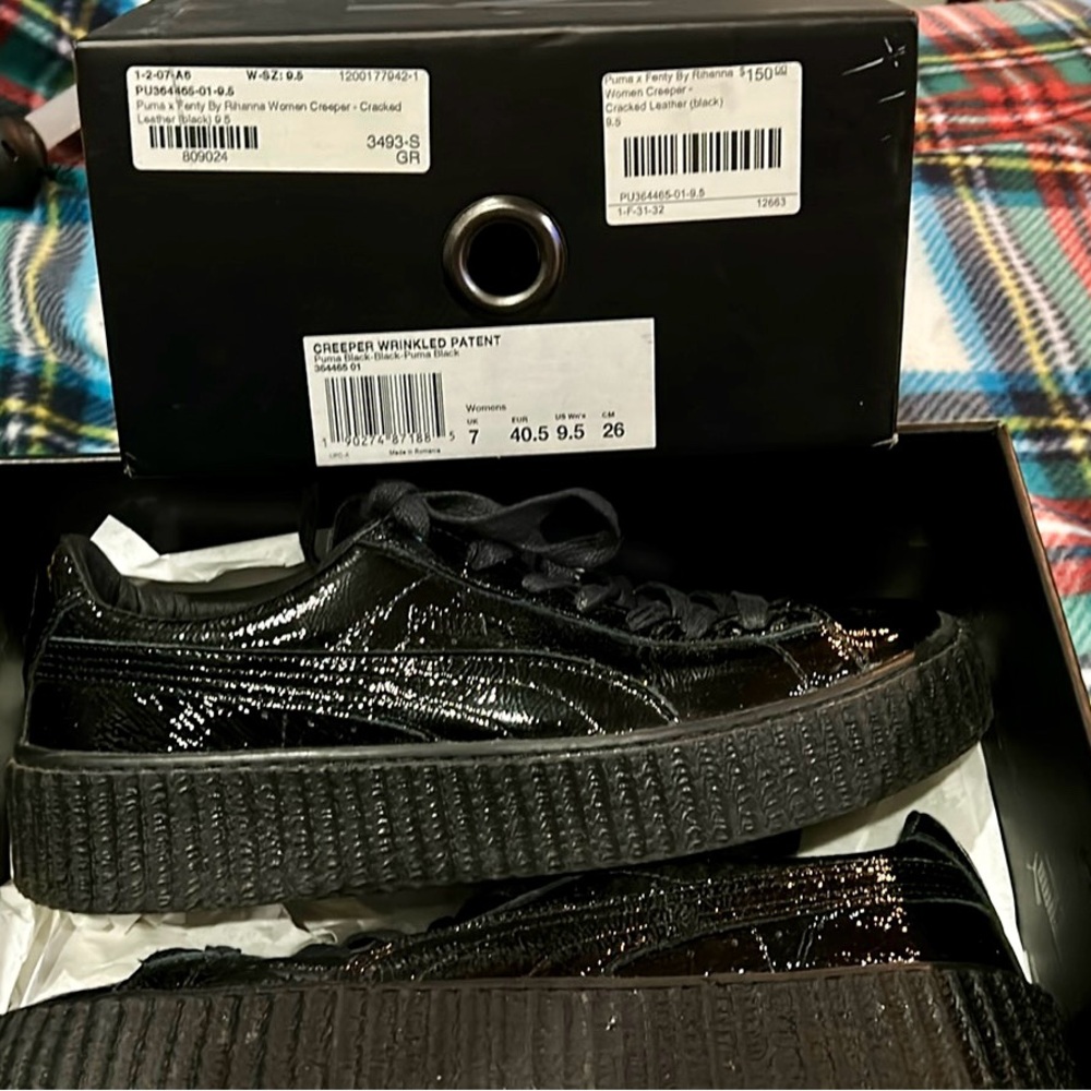 fenty puma rihanna creeper - black leather